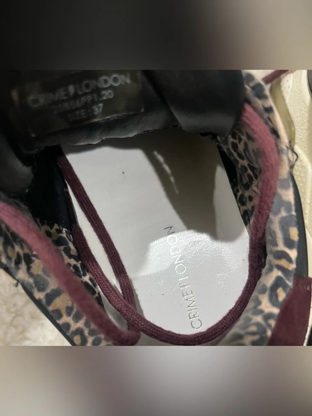Crime London Magnetic Women's leopard and Suede Sneaker (style code: 25856)